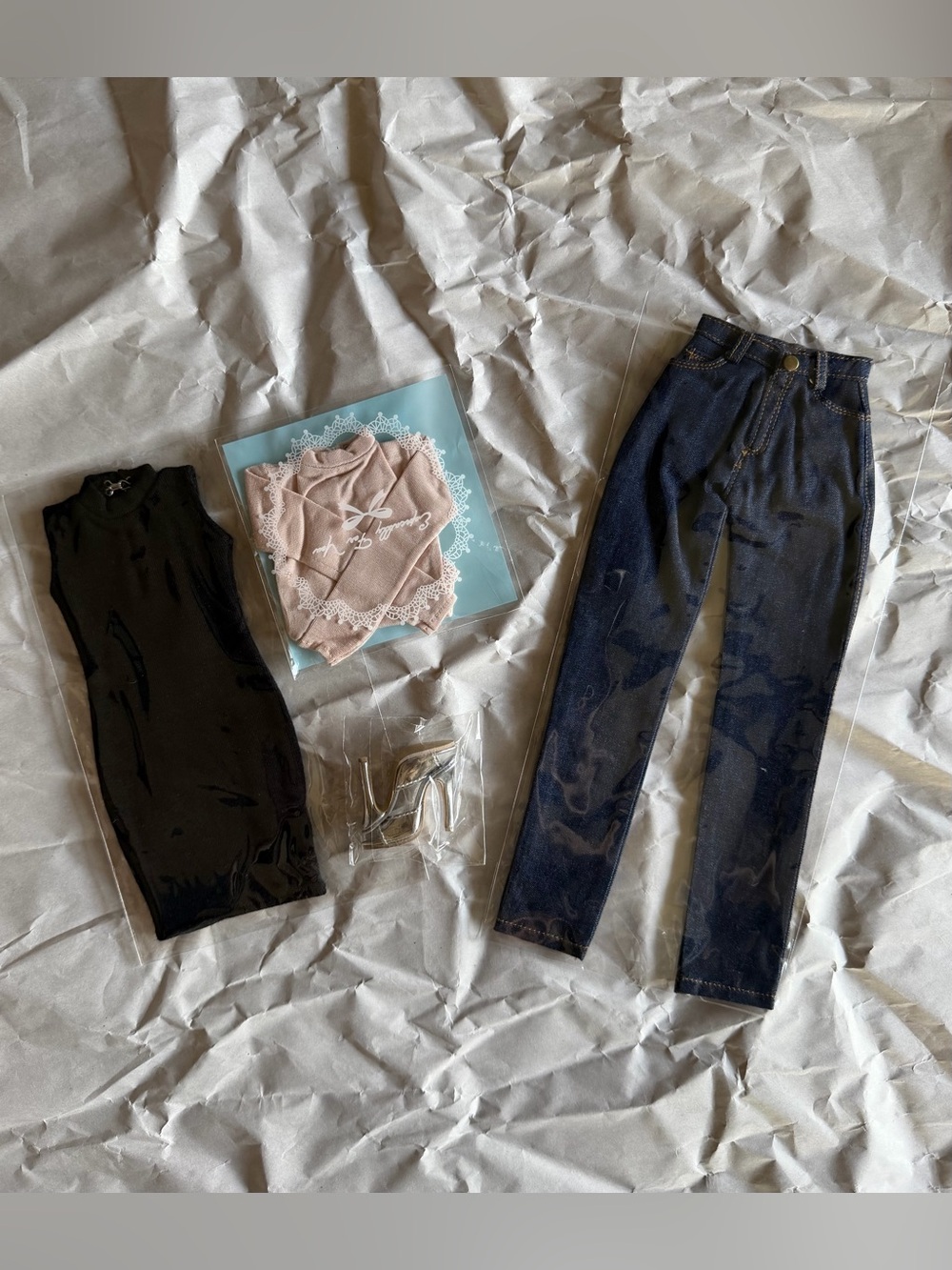 Tonner Doll Fashion Jeans Dress Leotard Heels NO DOLL